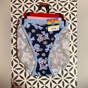 NWT Care Bears 3-Pack Bikini Panties